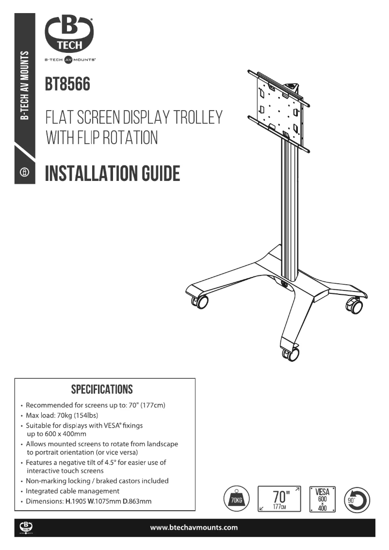 Page 1 of the manual Instruction Manual B-Tech BT8566