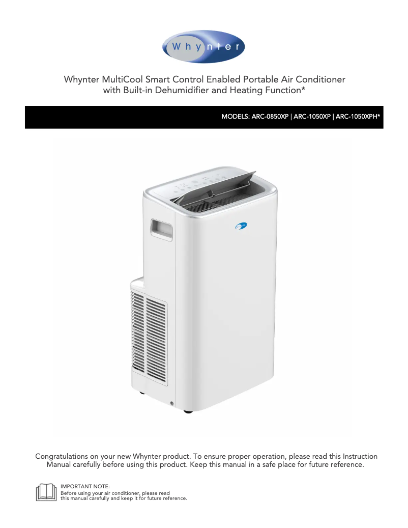 First page image of the manual for ARC-1050XP