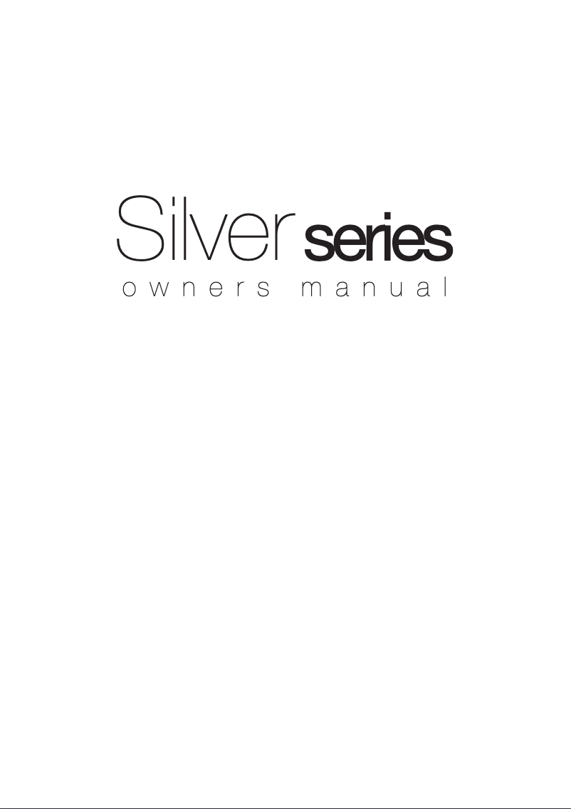 First page image of the manual for Silver series