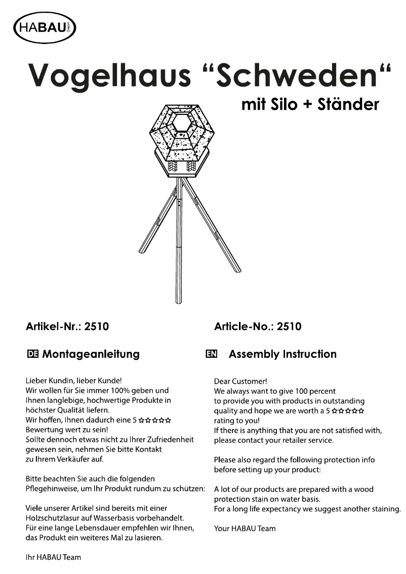 First page image of the manual for Schweden