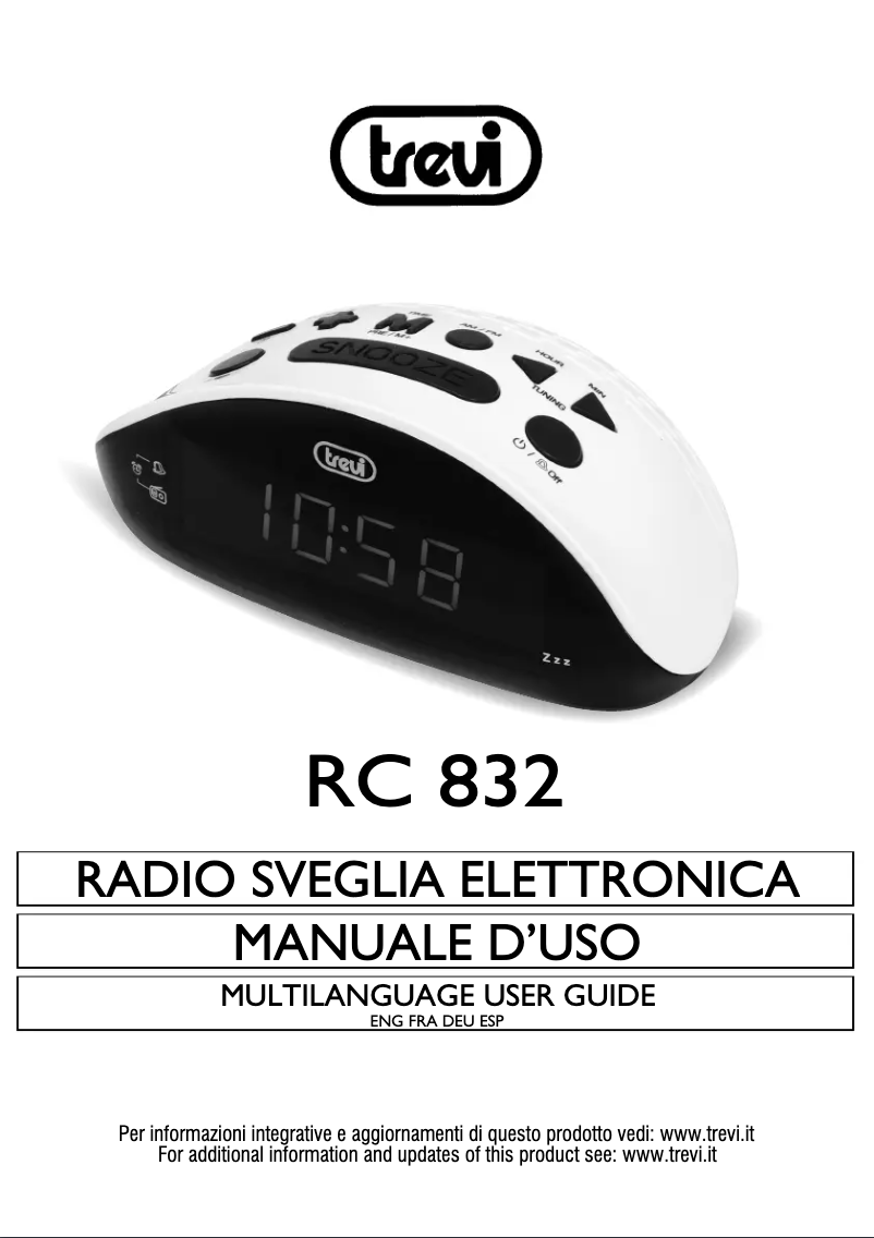 Image de la première page du manuel de l'appareil RC832