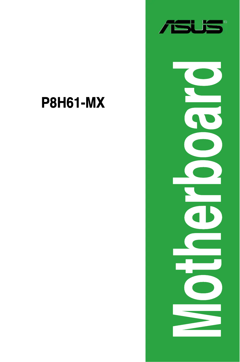 First page image of the manual for P8H61-MX