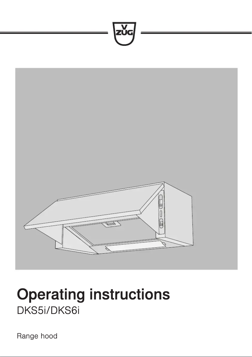 Page 1 of the manual User Manual V-Zug DKS6iw