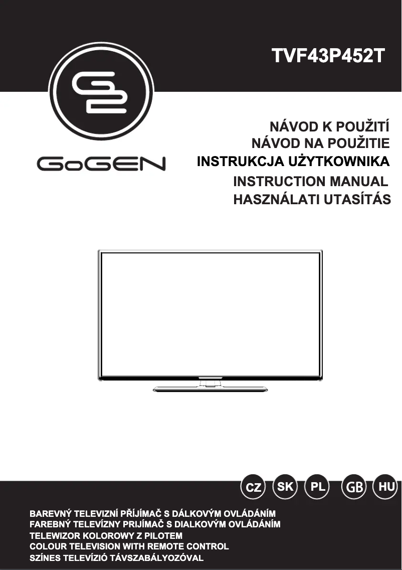 Page 1 of the manual User Manual GoGen TVF43P452T