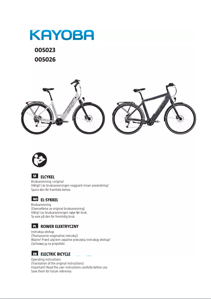 Page 1 of the manual User Manual Kayoba 005026