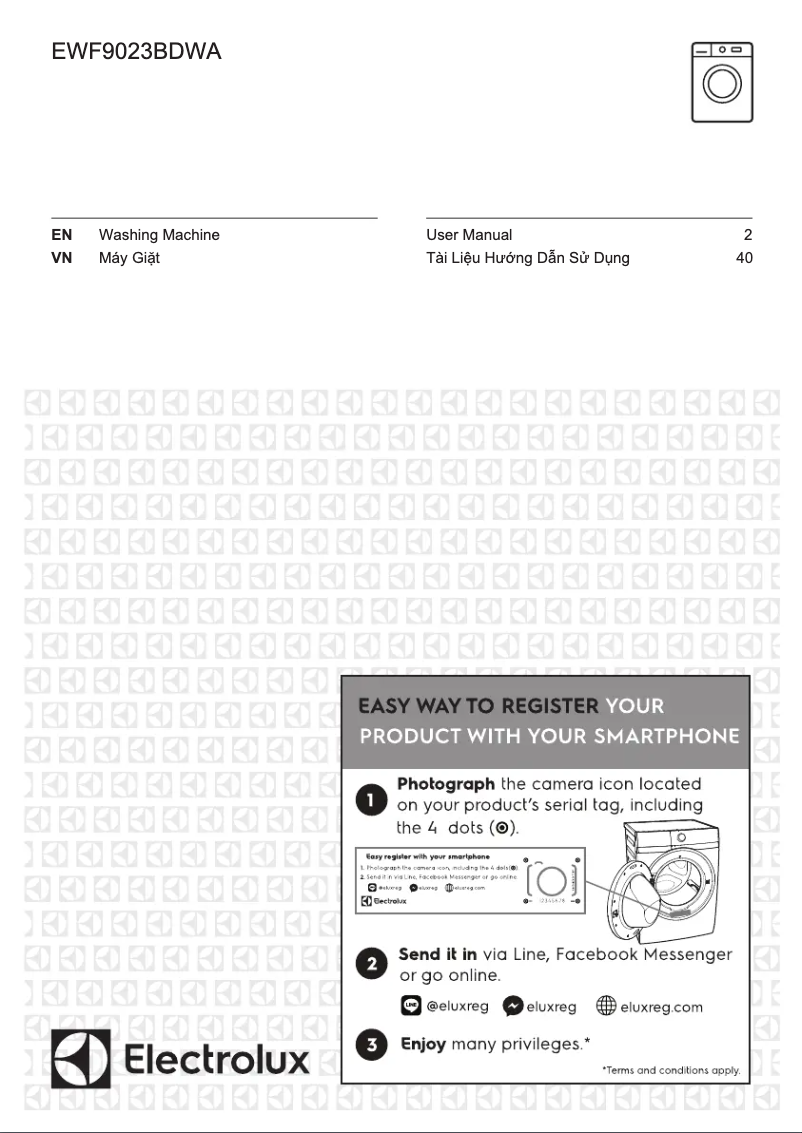 Page 1 of the manual User Manual Electrolux EWF9023BDWA