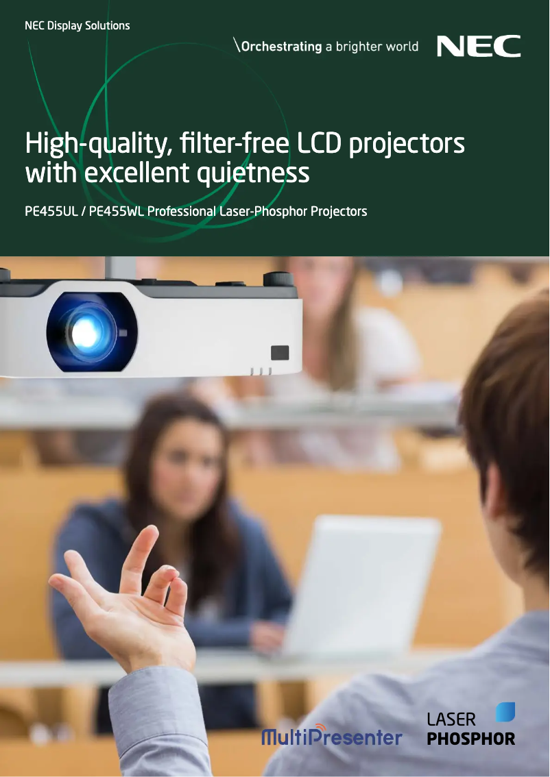 First page image of the manual for PE455WL