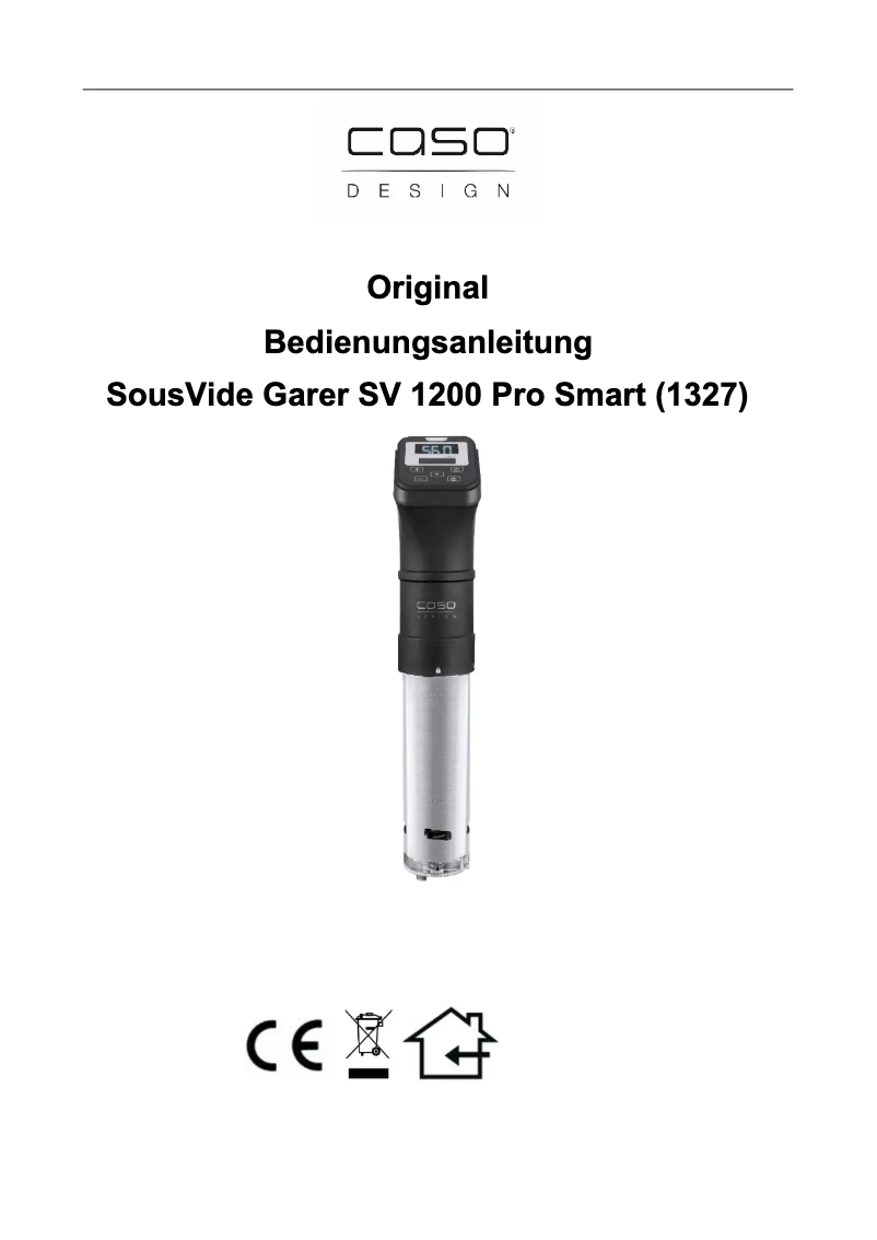 First page image of the manual for SV 1200 Smart