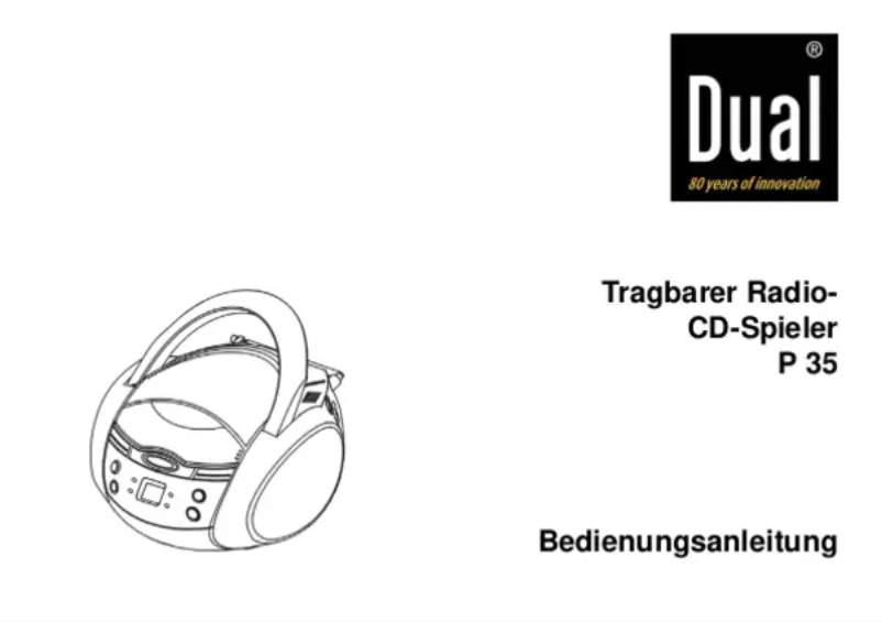 Page 1 of the manual User Manual Dual P 35