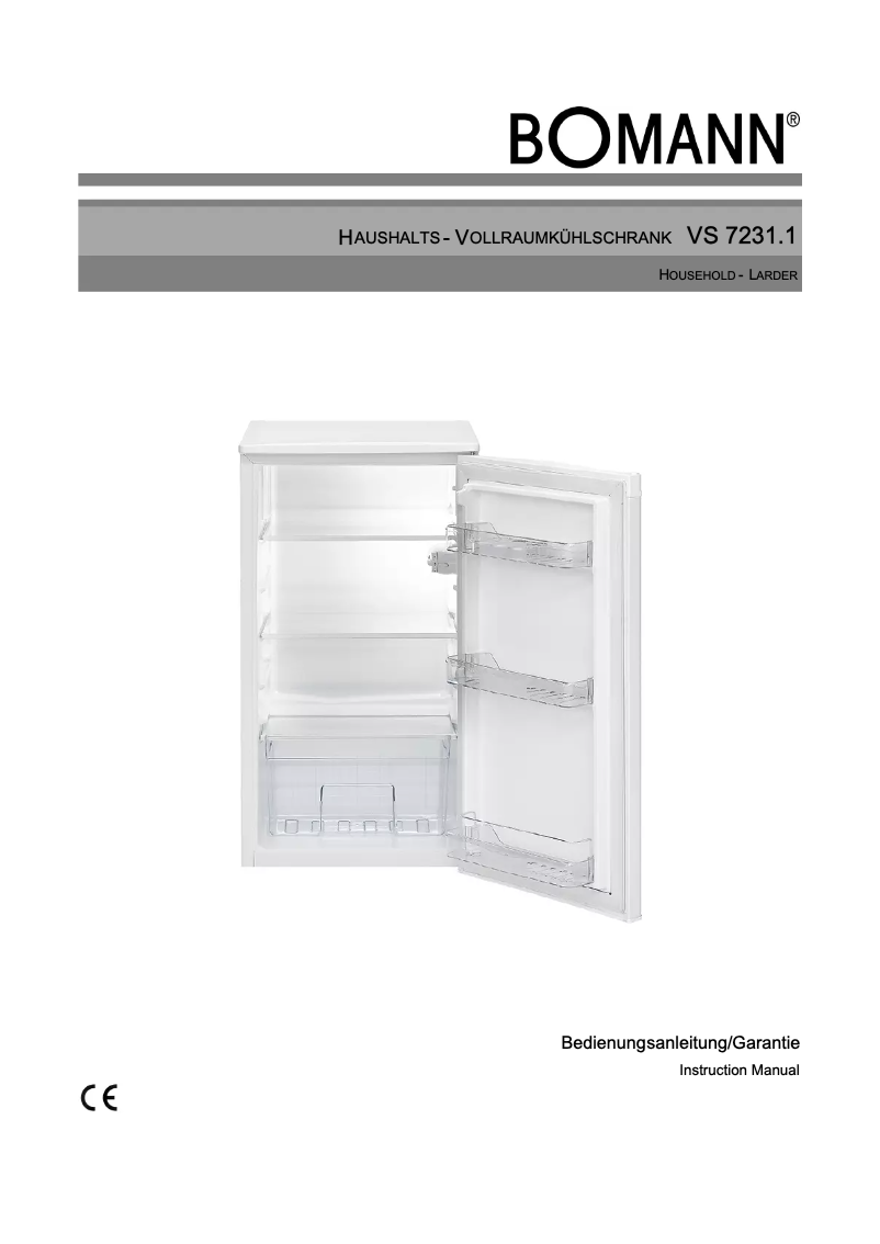 Page 1 of the manual User Manual Bomann VS 7231