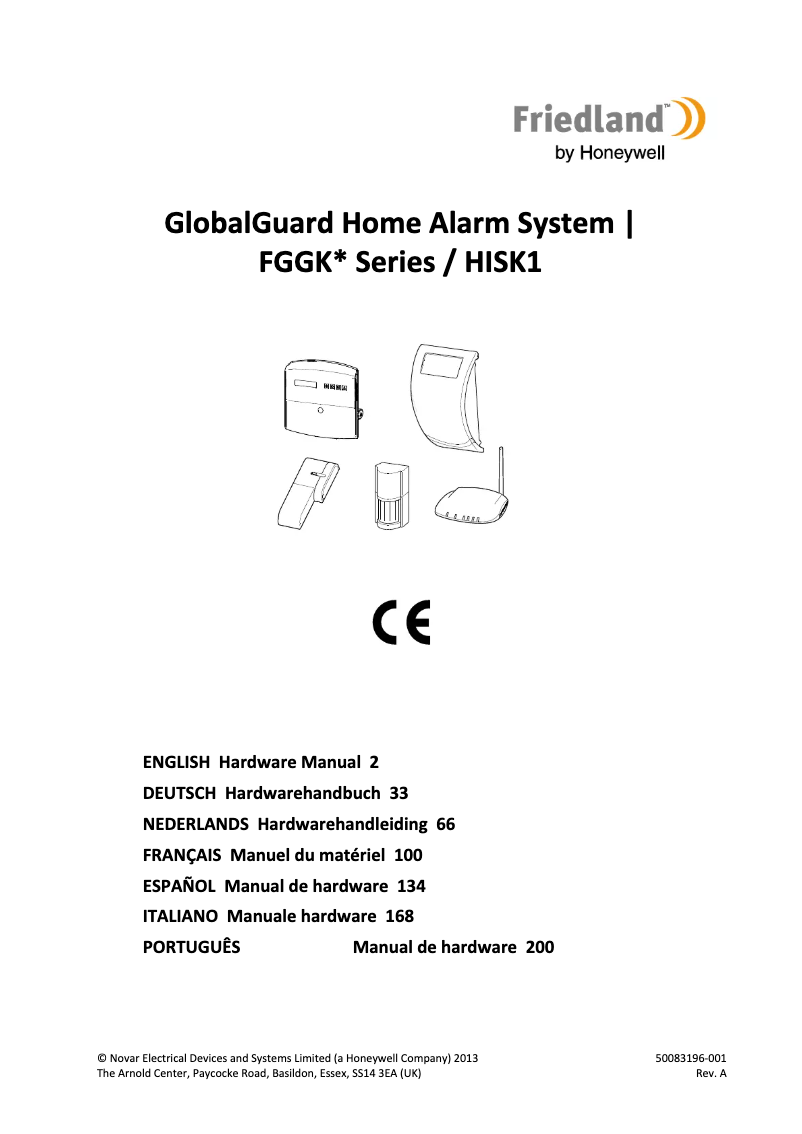 Page 1 of the manual User Manual Friedland FGGK