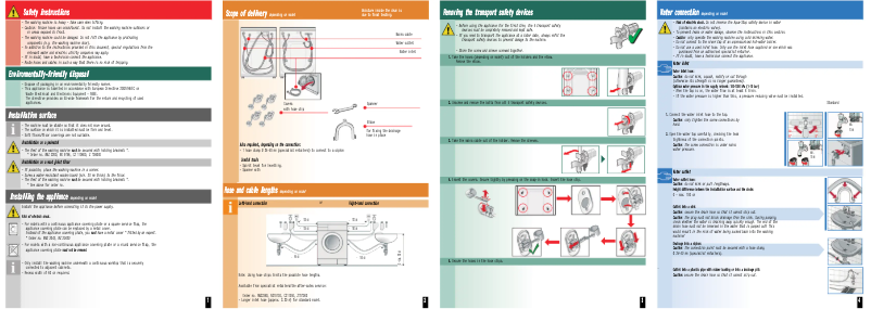 Page 1 of the manual Installation Guide Siemens WM10P320EE