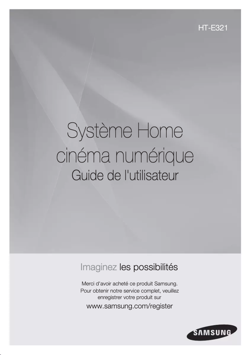 First page image of the manual for HT-E321