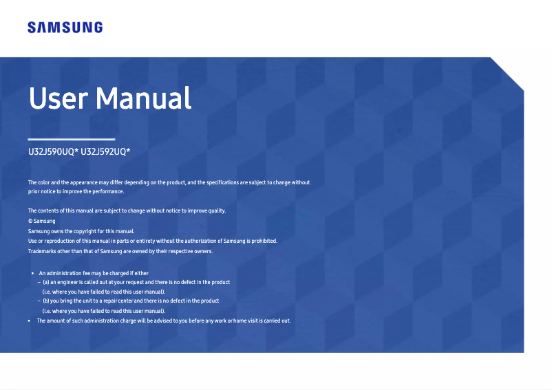 First page image of the manual for C27F390FHN