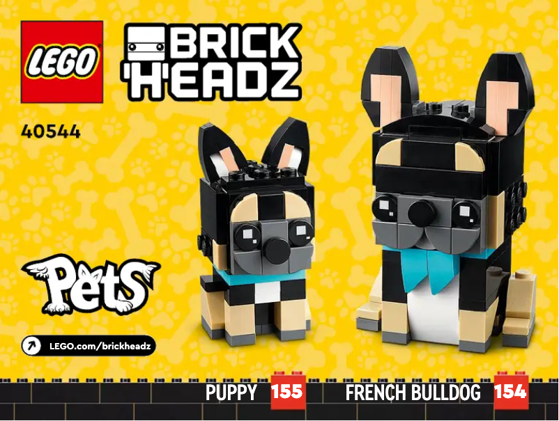 First page image of the manual for Brickheadz 40544