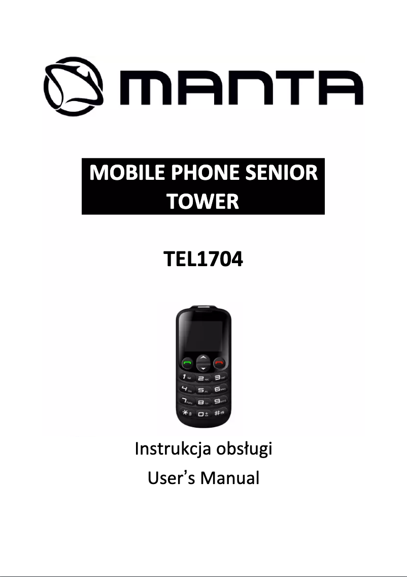 First page image of the manual for Senior Phone Tower TEL1704