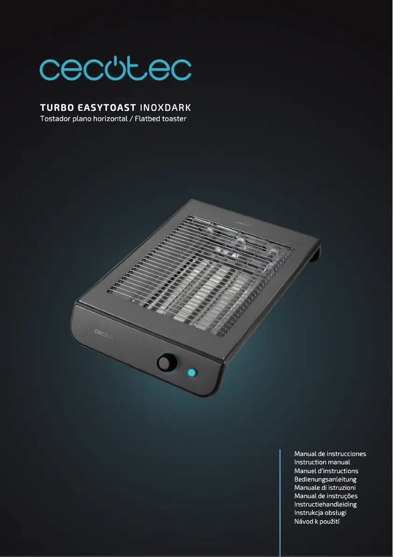 First page image of the manual for Turbo EasyToast InoxDark