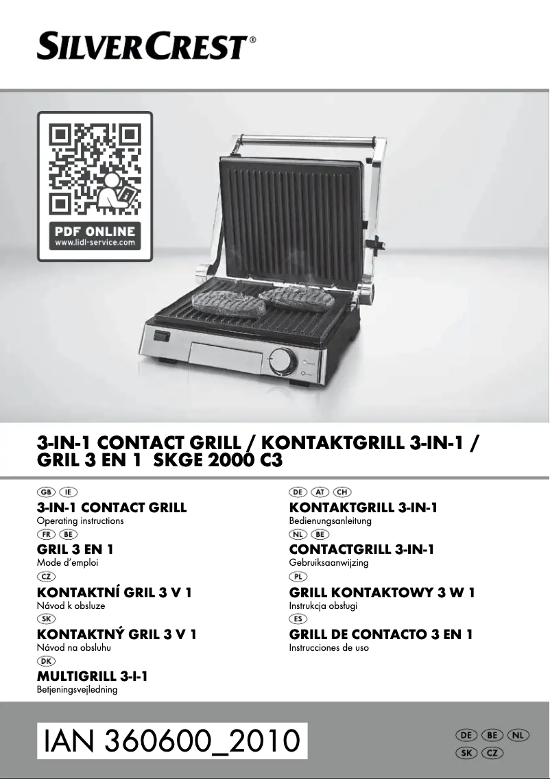 First page image of the manual for SKGE 2000 C3