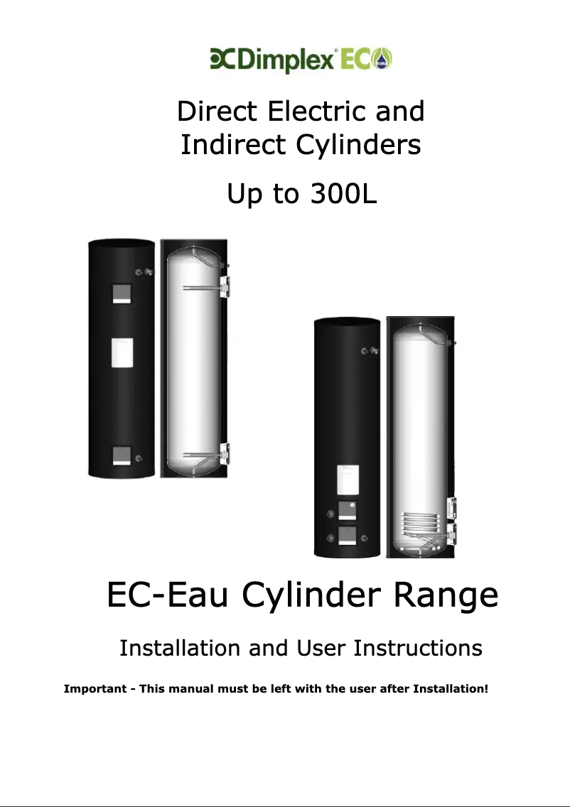 Page 1 of the manual User Manual Dimplex ECSd210-580
