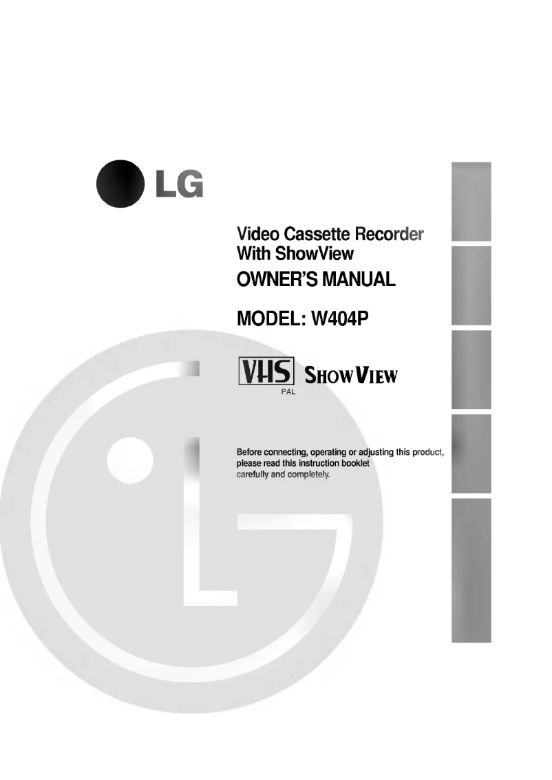 Page 1 of the manual User Manual LG W404P