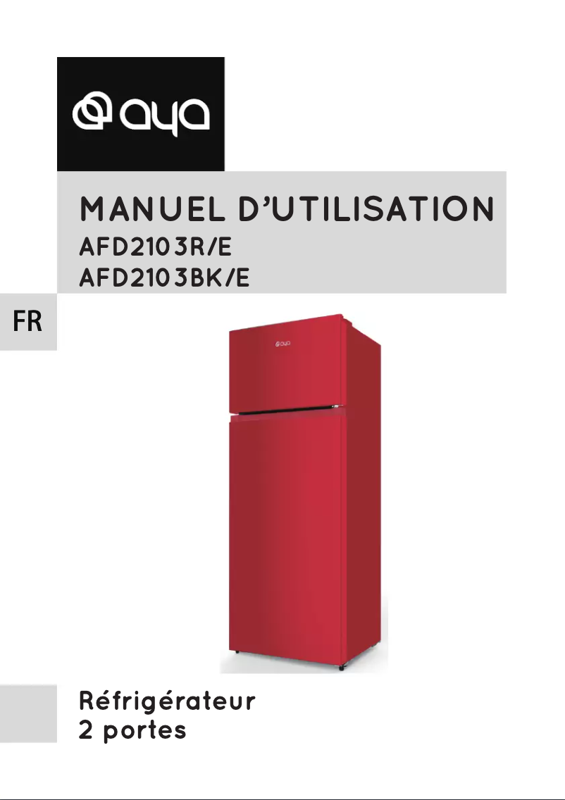 First page image of the manual for AFD2103BK