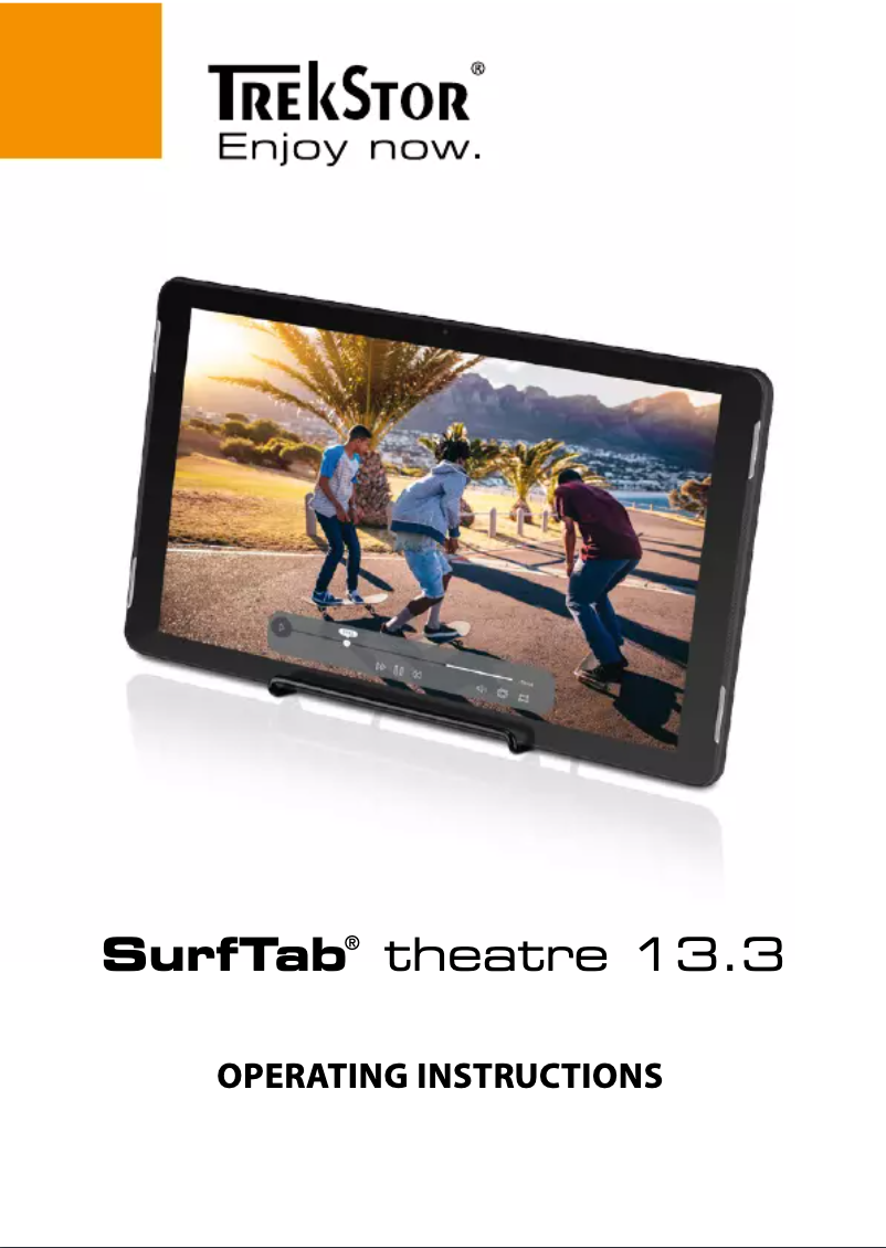 First page image of the manual for SurfTab Theatre 13.3