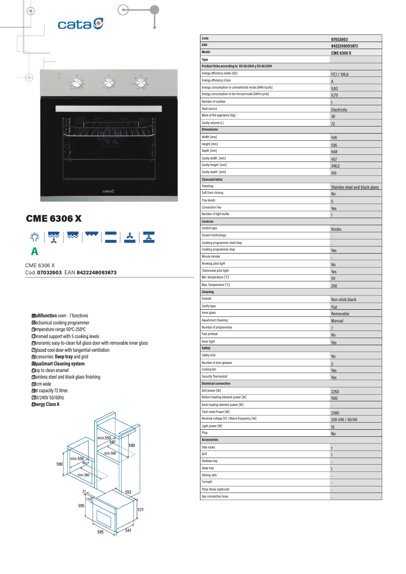 First page image of the manual for CME 6306 X