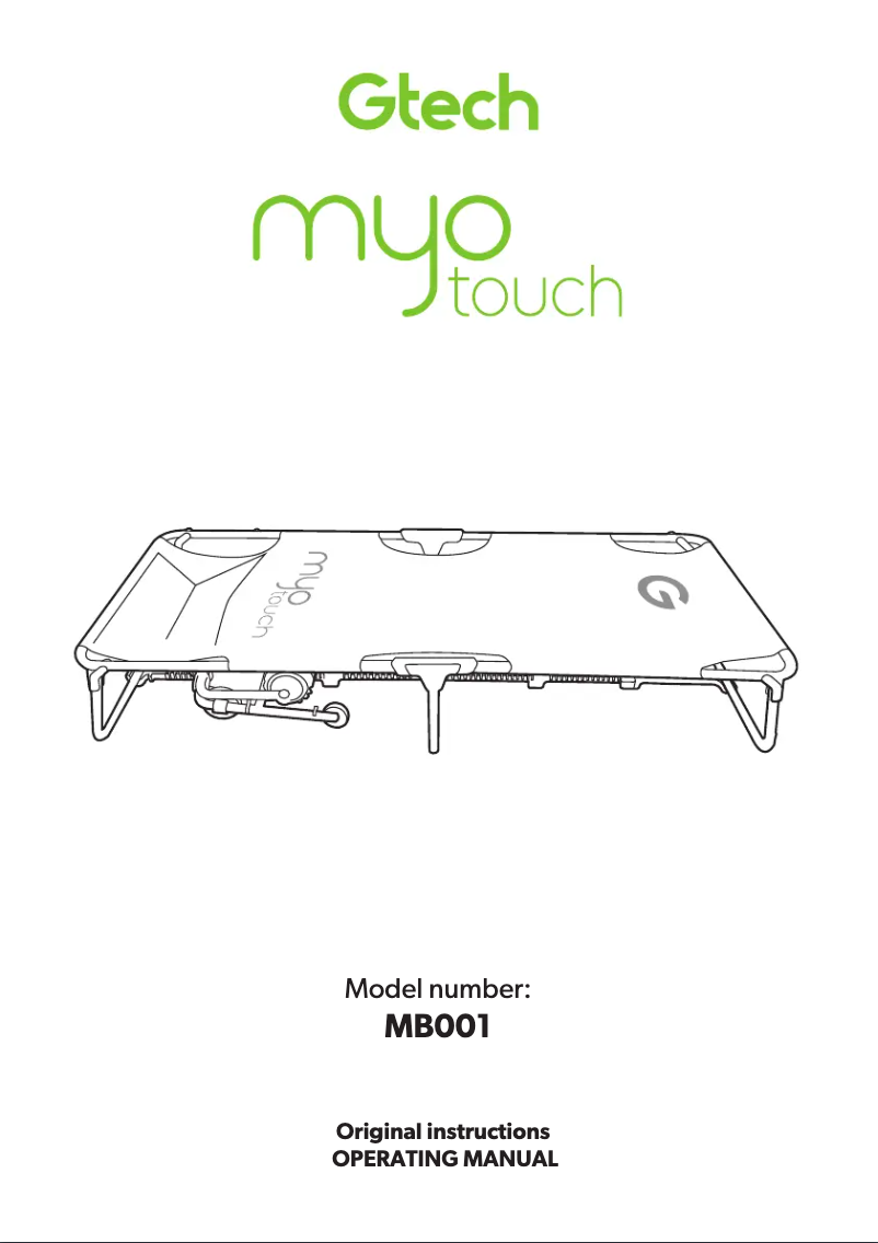 Page 1 de la notice Manuel utilisateur G-Technology Myo Touch MB001