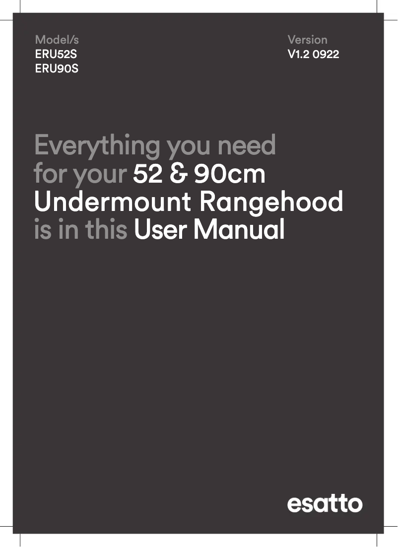 Page 1 of the manual User Manual Esatto ERU90S