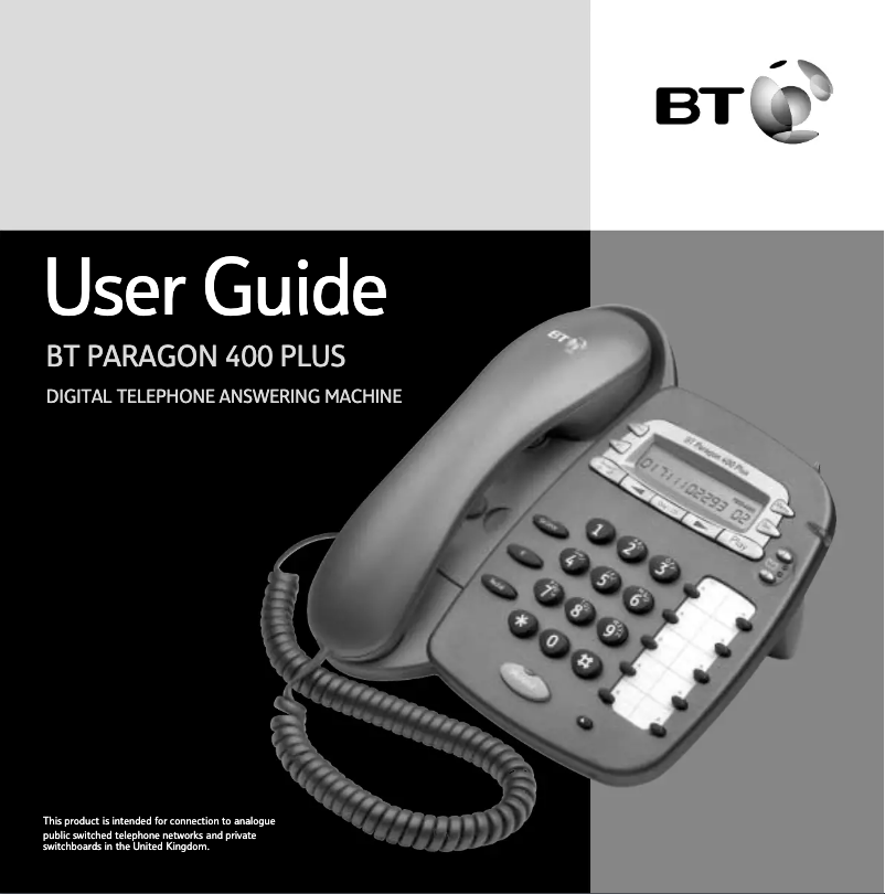 First page image of the manual for Paragon 400 Plus