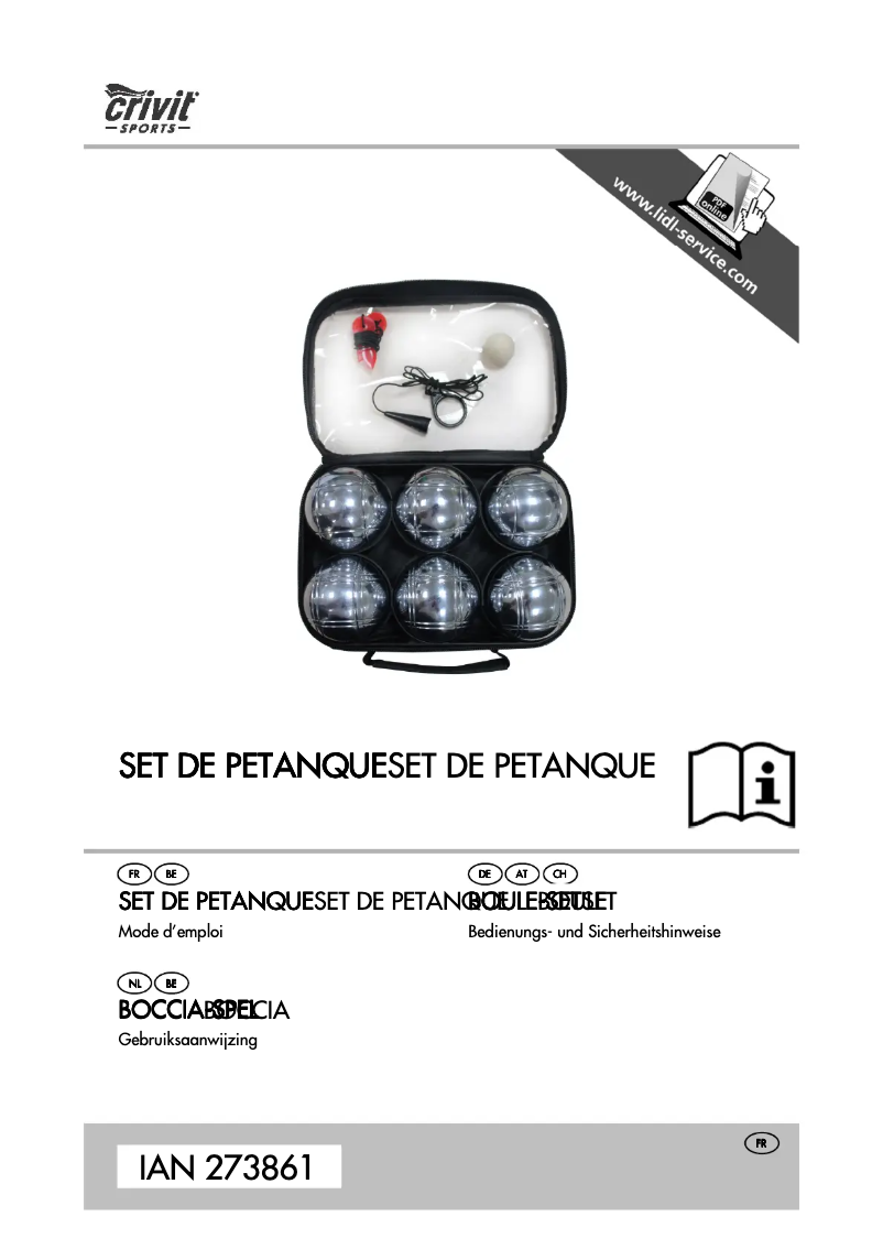 First page image of the manual for IAN 273861