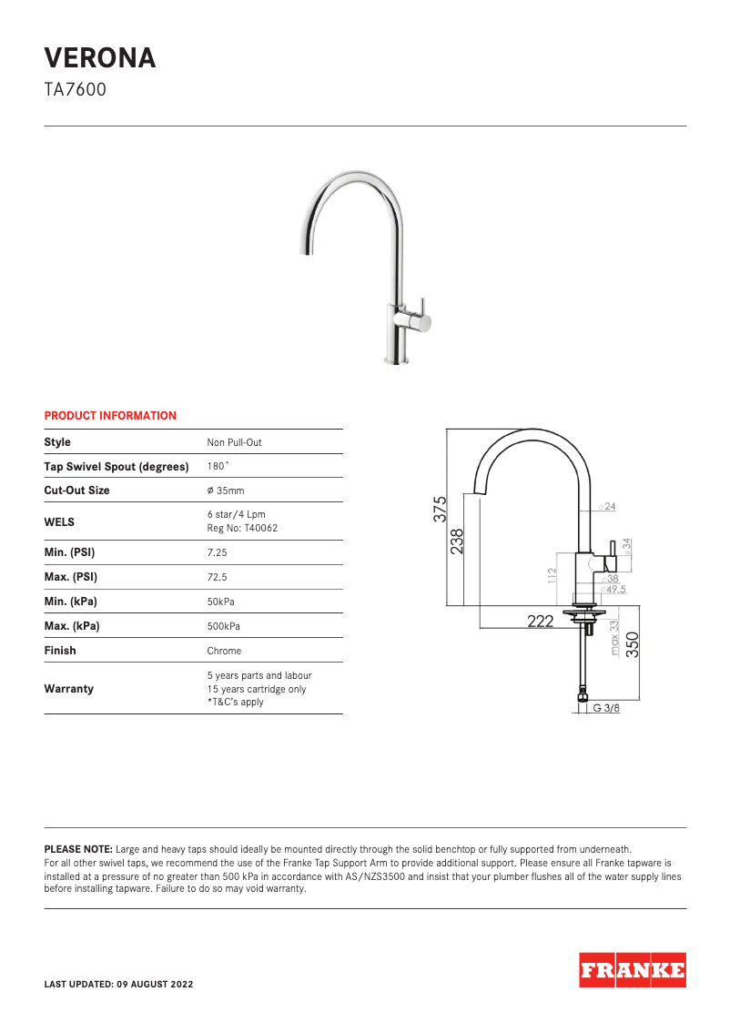 First page image of the manual for TA7600