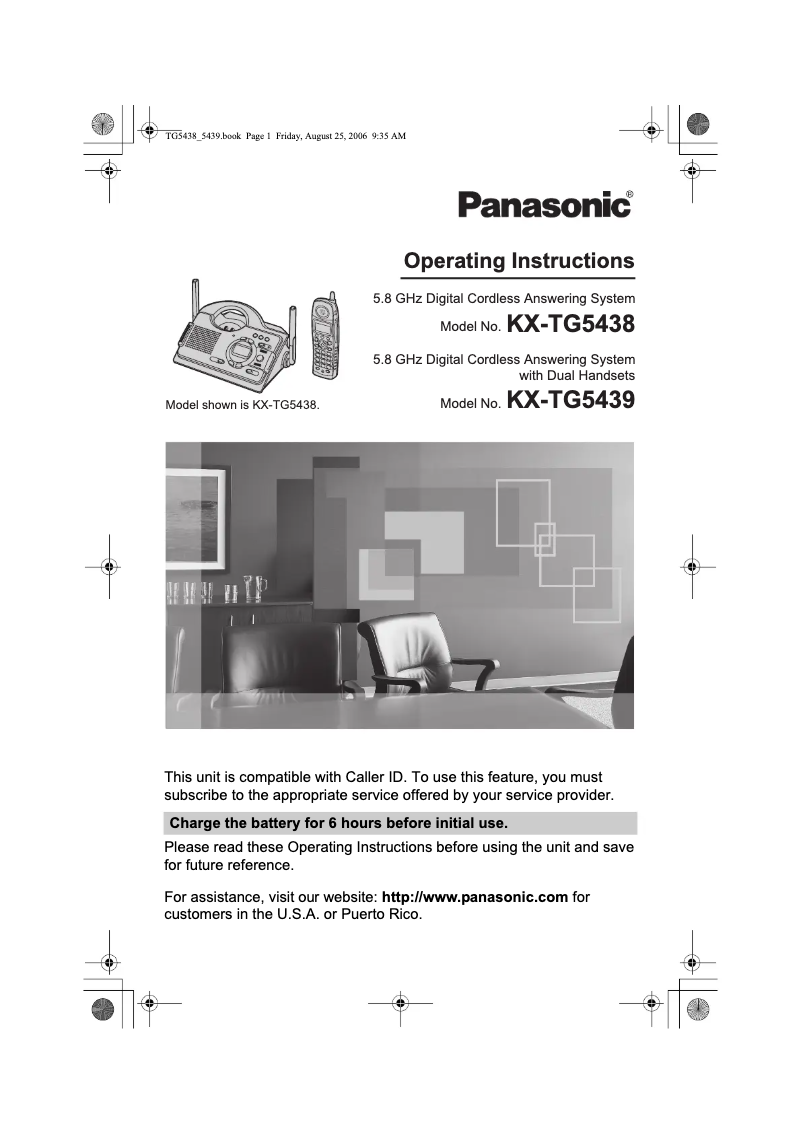 Page 1 of the manual User Manual Panasonic KX-TG5439