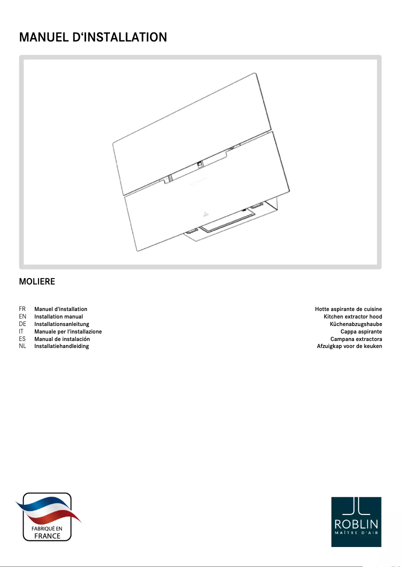 First page image of the manual for Moliere