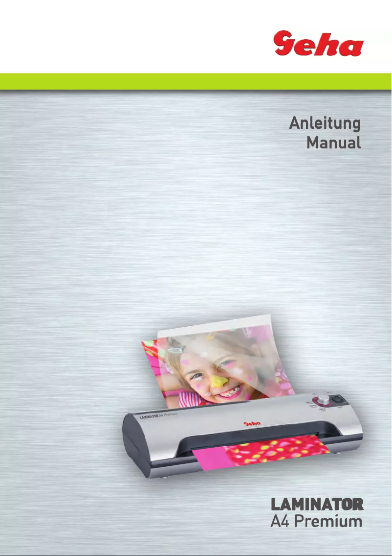 Page 1 of the manual User Manual Geha A4 Premium