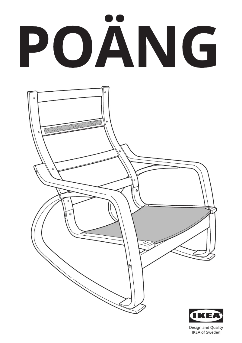First page image of the manual for POÄNG 104.860.77