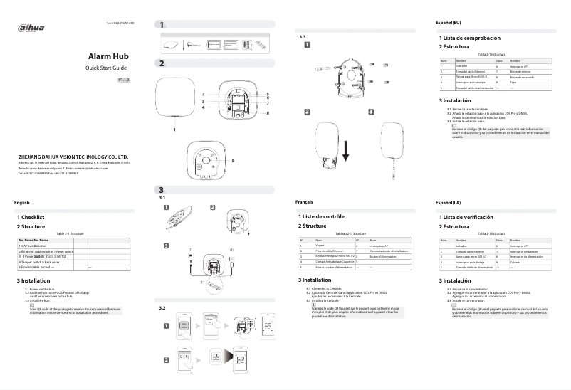 Page 1 of the manual Quick Start Guide Dahua Technology ARC3000H-FW2