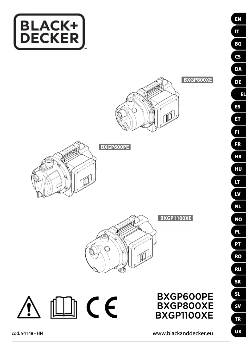 First page image of the manual for BXGP1100XE