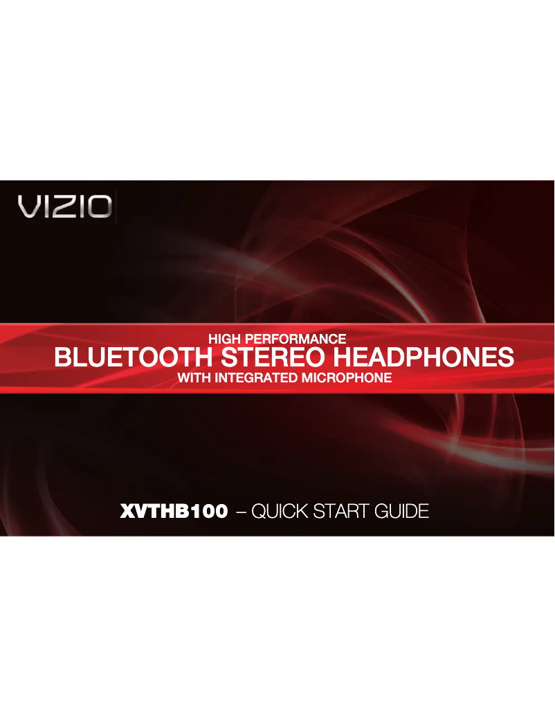 First page image of the manual for XVTHB100