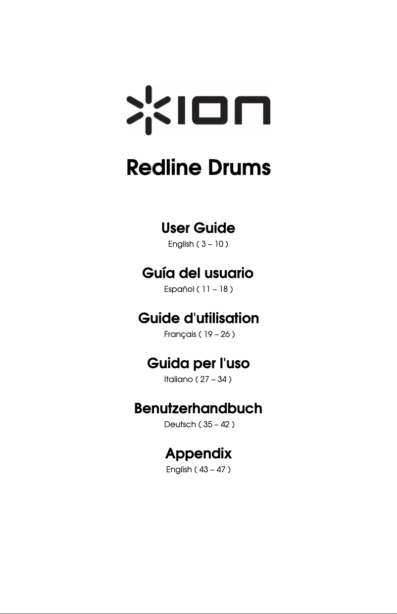 Page 1 of the manual User Manual ION Redline