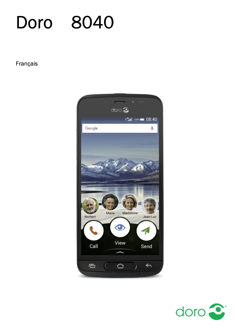 Page 1 of the manual User Manual Doro 8040