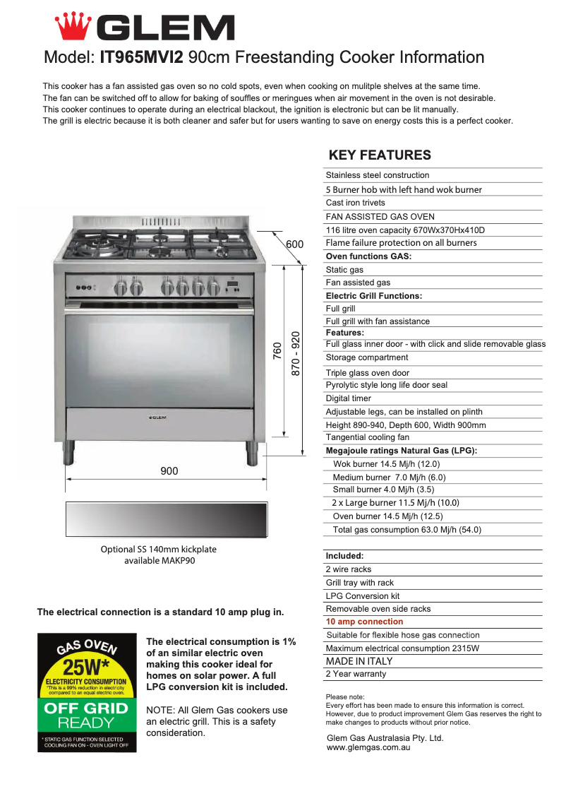 First page image of the manual for IT965MVI2