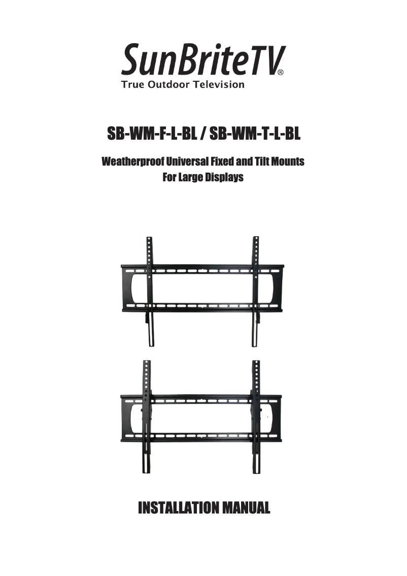 First page image of the manual for SB-WM-F-L-BL