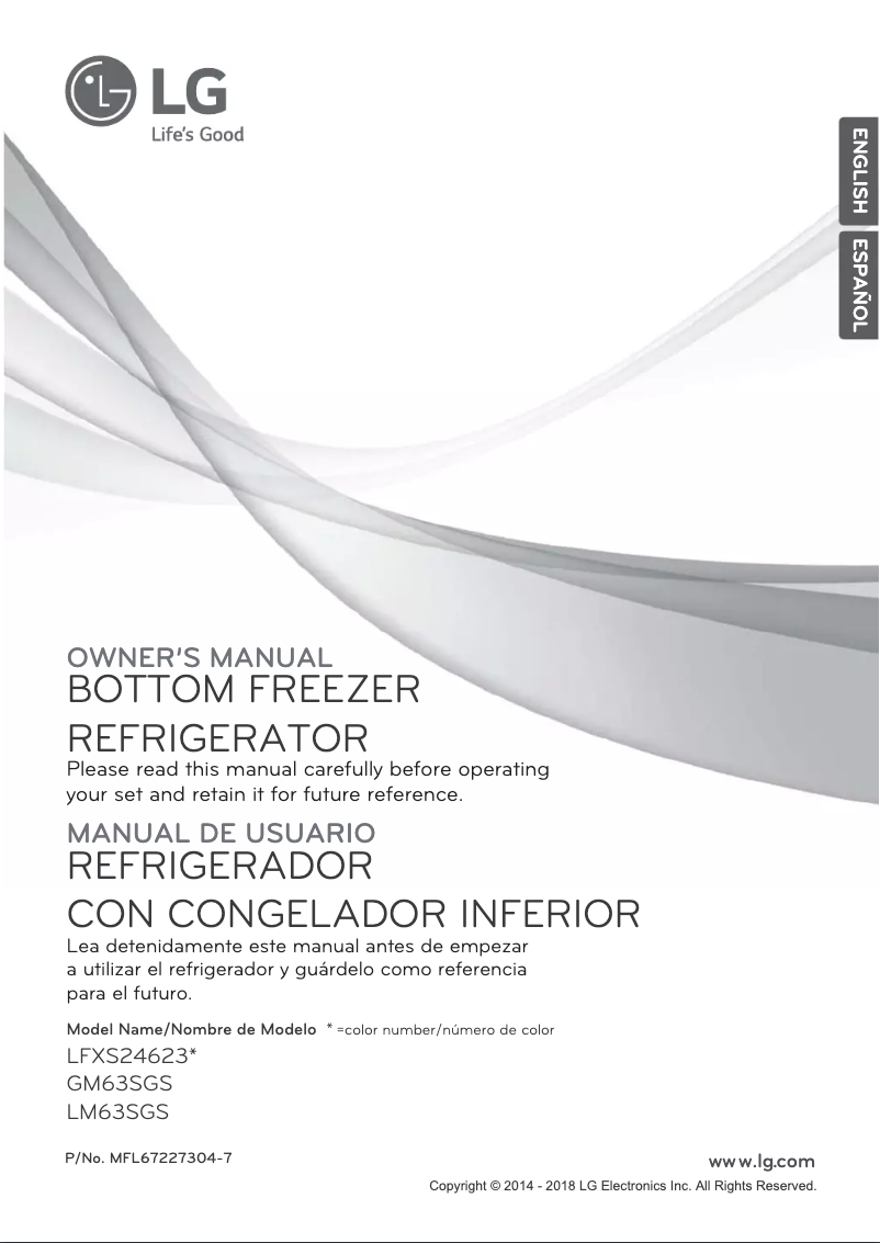 Page 1 of the manual User Manual LG GM63SGS