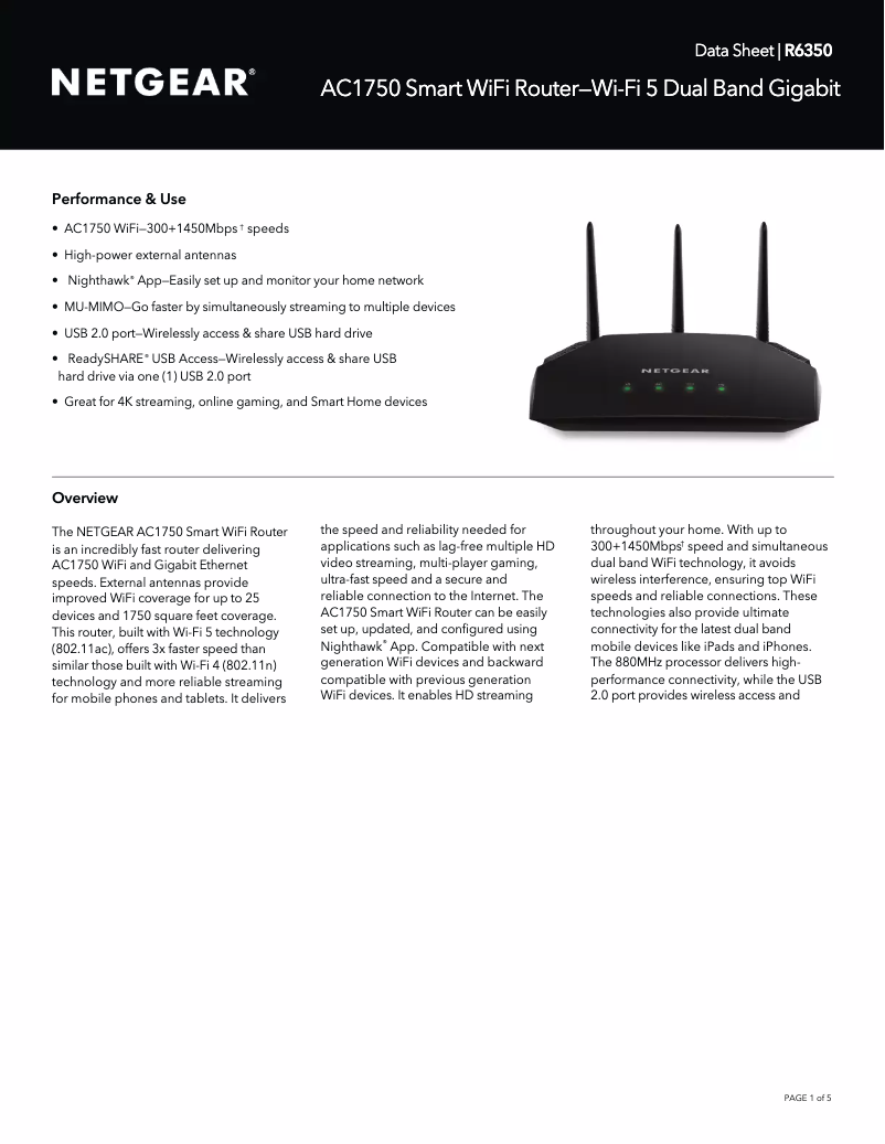 First page image of the manual for R6350