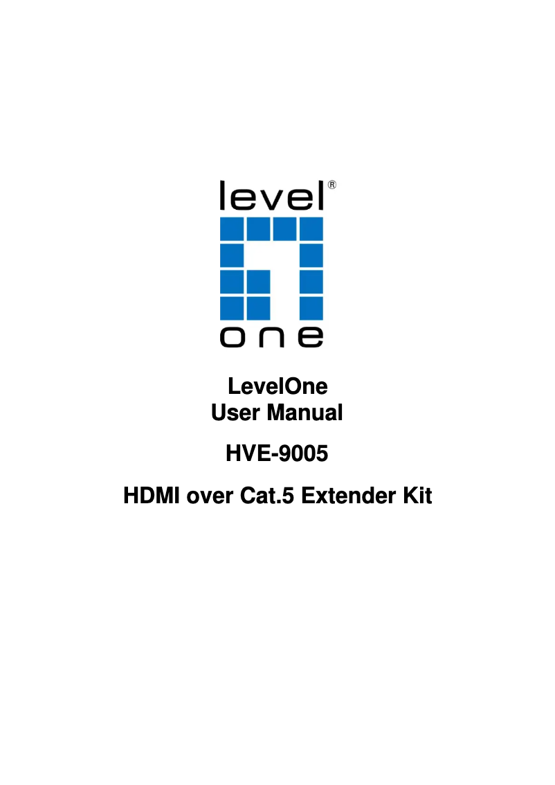 First page image of the manual for HVE-9005