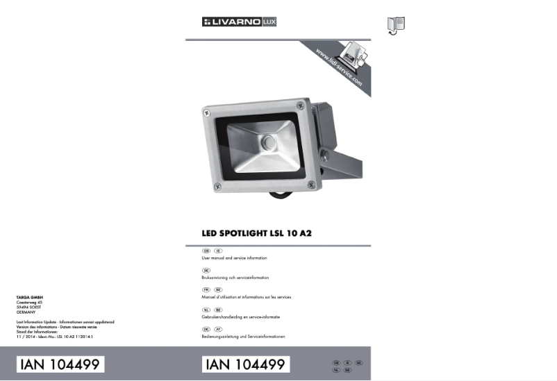 Page 1 of the manual User Manual Livarno Lux IAN 78528