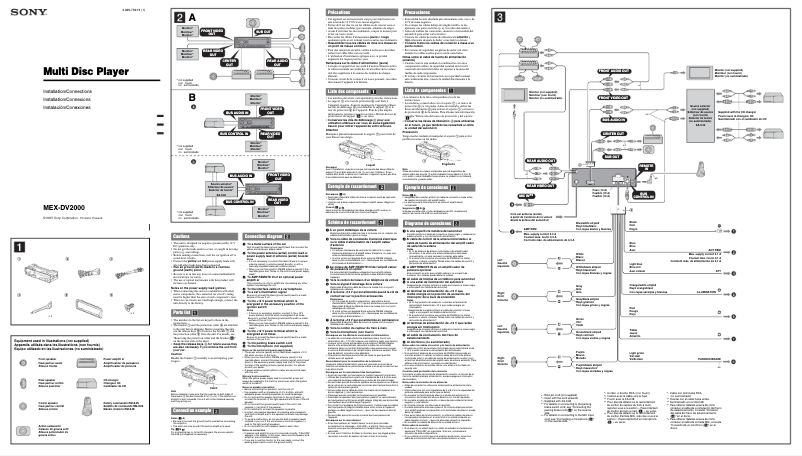 First page image of the manual for MEX-DV2000