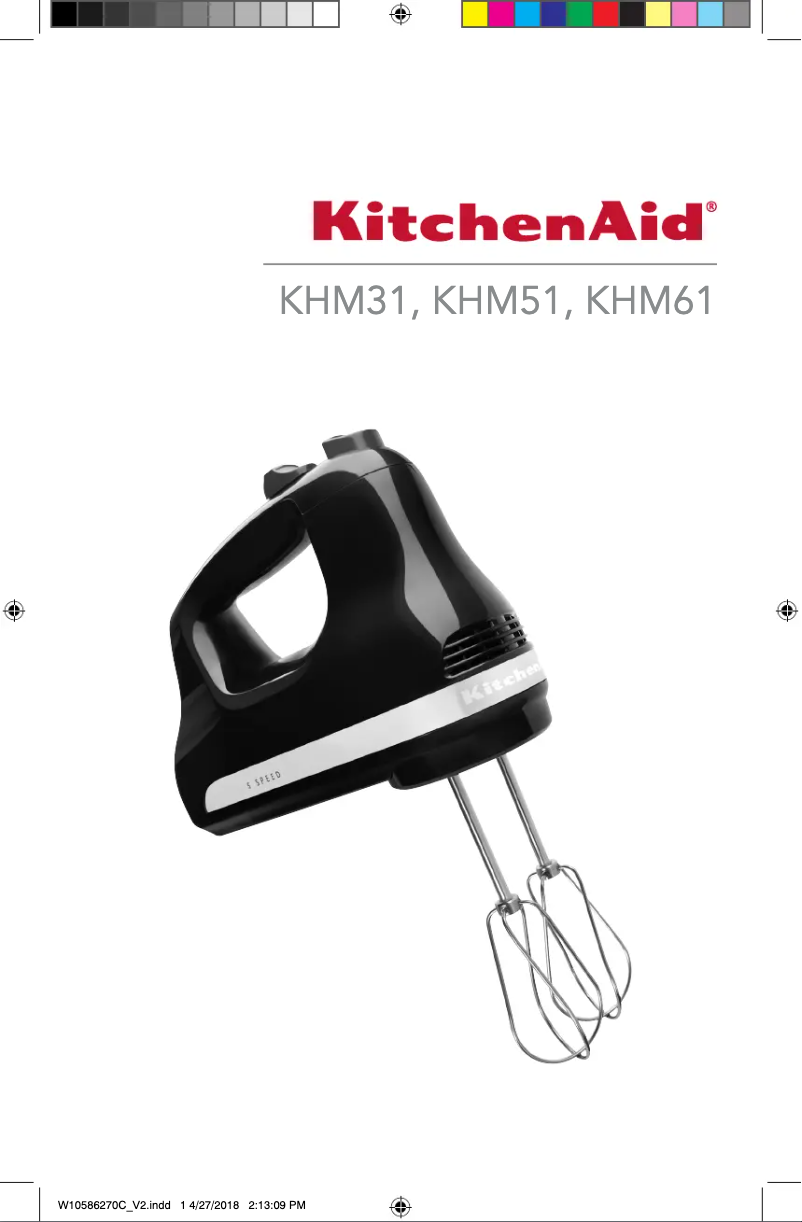 Page 1 of the manual User Manual KitchenAid KHM512GU