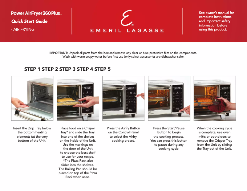 First page image of the manual for Power AirFryer 360 Plus